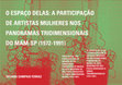 Research paper thumbnail of O espaço delas: a participação de artistas mulheres nos panoramas tridimensionais do MAM-SP (1972-1991)