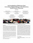 Research paper thumbnail of An Investigation of Relevance from Curriculum-Aligned Making in the Elementary School Science Classroom