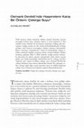 Research paper thumbnail of Osmanlı Devleti’nde Haşerelere Karşı Bir Önlem: Çekirge Suyu