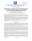 Research paper thumbnail of Performance Enhancement of AES AlgorithmUsing Dynamic Partial Reconfiguration