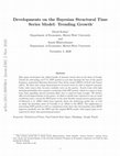 Research paper thumbnail of Developments on the Bayesian Structural Time Series Model: Trending Growth