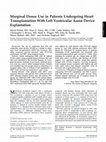 Research paper thumbnail of Marginal Donor Use in Patients Undergoing Heart Transplantation With Left Ventricular Assist Device Explantation