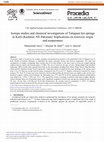 Research paper thumbnail of Isotope Studies and Chemical Investigations of Tattapani hot Springs in Kotli (Kashmir, NE Pakistan): Implications on Reservoir Origin and Temperature