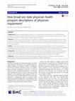 Research paper thumbnail of How broad are state physician health program descriptions of physician impairment?