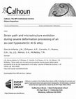 Research paper thumbnail of Strain path and microstructure evolution during severe deformation processing of an as-cast hypoeutectic Al–Si alloy