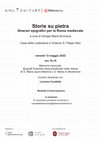 Research paper thumbnail of Storie su pietra Itinerari epigrafici per la Roma medievale