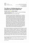 Research paper thumbnail of The influence of thinking dispositions on integration and recall of multiple texts