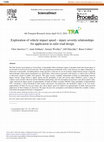 Research paper thumbnail of Exploration of Vehicle Impact Speed – Injury Severity Relationships for Application in Safer Road Design