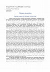 Research paper thumbnail of Groupe d'études « La philosophie au sens large » Politiques du quotidien