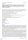 Research paper thumbnail of Supporting Patient-Clinician Interaction in Chronic HIV Care: Design and Development of a Patient-Reported Outcomes Software Application