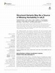 Research paper thumbnail of Structural Variants May Be a Source of Missing Heritability in sALS