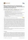 Research paper thumbnail of Enhanced Photoluminescence of Hydrogenated Amorphous Silicon Carbide Thin Films by Means of a Fast Thermal Annealing Process