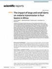 Research paper thumbnail of The impact of large and small dams on malaria transmission in four basins in Africa