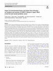 Research paper thumbnail of Impact of environmental factors and Sahara dust intrusions on incidence and severity of COVID-19 disease in Spain. Effect in the first and second pandemic waves