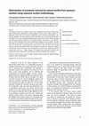 Research paper thumbnail of Optimization of ammonia removal by natural zeolite from aqueous solution using response surface methodology