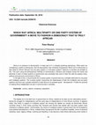 Research paper thumbnail of Which Way Africa: Multiparty or One Party System of Government? A Move to Fashion a Democracy That is Truly African