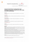 Research paper thumbnail of Lessons learnt from nursing home and homecare managers’ experiences with using the SAFE-LEAD guide