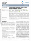 Research paper thumbnail of Transparent and luminescent glasses of gold thiolate coordination polymers