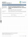 Research paper thumbnail of Correction: Reversible densification in nano-Li2MnO3 cation disordered rock-salt Li-ion battery cathodes