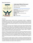 Research paper thumbnail of (Book Description) Analyzing Political Discourse: Rhetoric, Power, and Resistance