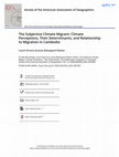 Research paper thumbnail of The Subjective Climate Migrant: Climate Perceptions, Their Determinants, and Relationship to Migration in Cambodia