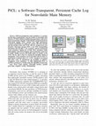 Research paper thumbnail of PiCL: A Software-Transparent, Persistent Cache Log for Nonvolatile Main Memory