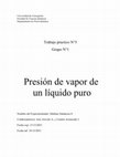 Research paper thumbnail of Presión de vapor de un líquido puro