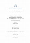 Research paper thumbnail of Politics, Public Policy and Intergovernmental Arrangements: The Case of Healthcare in Italy and Spain