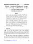 Research paper thumbnail of Islamic Commercial Banking In Europe: A Cross-Country And Inter-Bank Analysis Of Efficiency Performance