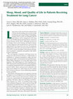 Research paper thumbnail of Sleep, Mood, and Quality of Life in Patients Receiving Treatment for Lung Cancer