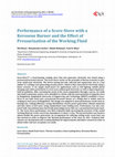 Research paper thumbnail of Performance of a Score-Stove with a Kerosene Burner and the Effect of Pressurization of the Working Fluid