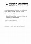 Research paper thumbnail of Anxieties of Influence: Recursion and Occlusion in Noel Pearson’s ‘Eulogy’ for Gough Whitlam