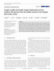 Research paper thumbnail of Length–weight and length–length relationships of five threatened fish species from the Jamuna (Brahmaputra River tributary) River, northern Bangladesh