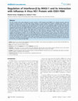 Research paper thumbnail of Regulation of Interferon-β by MAGI-1 and Its Interaction with Influenza A Virus NS1 Protein with ESEV PBM