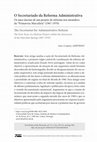 Research paper thumbnail of O Secretariado da Reforma Administrativa: Os anos iniciais de um projeto de reforma nos meandros da “Primavera Marcelista” (1967-1970)