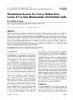 Research paper thumbnail of Morphometric Analysis of a Tropical Medium River System: A Case from Bharathapuzha River Southern India