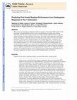 Research paper thumbnail of Predicting First-Grade Reading Performance from Kindergarten Response to Tier 1 Instruction