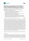 Research paper thumbnail of Identification and Quantitative Determination of Lactate Using Optical Spectroscopy—Towards a Noninvasive Tool for Early Recognition of Sepsis