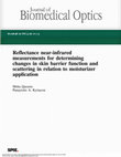 Research paper thumbnail of Reflectance near-infrared measurements for determining changes in skin barrier function and scattering in relation to moisturizer application