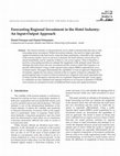 Research paper thumbnail of Forecasting Regional Investment in the Hotel Industry: An Input-Output Approach