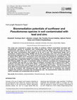 Research paper thumbnail of Bioremediation potentials of sunflower and Pseudomonas species in soil contaminated with lead and zinc