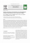 Research paper thumbnail of Isolation and molecular characterization of entomopathogenic nematode, Heterorhabditis sp. from an arable land in Nigeria