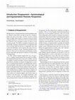 Research paper thumbnail of Introduction: Disagreement—Epistemological and Argumentation-Theoretic Perspectives