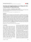 Research paper thumbnail of Oral Quercetin Supplementation Lowers Plasma sICAM-1 Concentrations in Female db/db Mice