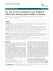 Research paper thumbnail of The role of entry screening in case finding of tuberculosis among asylum seekers in Norway