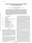 Research paper thumbnail of Separation Control by External Acoustic Excitation at Low Reynolds Numbers