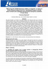 Research paper thumbnail of Measuring the COVID Experience: Metric vs Imperial", or Using an Action Research Model and CLIL Task-Based-Projects to Bring about Content and Language Improvements during the Lockdown. A Case Study