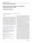 Research paper thumbnail of Reply to: The rate of PCr resynthesis is not a reliable index of skeletal muscle oxidative capacity