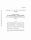 Research paper thumbnail of Non-relativistic QCD for heavy quark systems