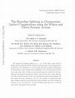 Research paper thumbnail of The hyperfine splitting in charmonium. Lattice computations using the Wilson and clover fermion actions